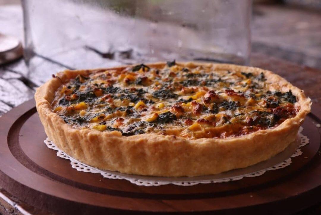 Corn & Spinach Quiche